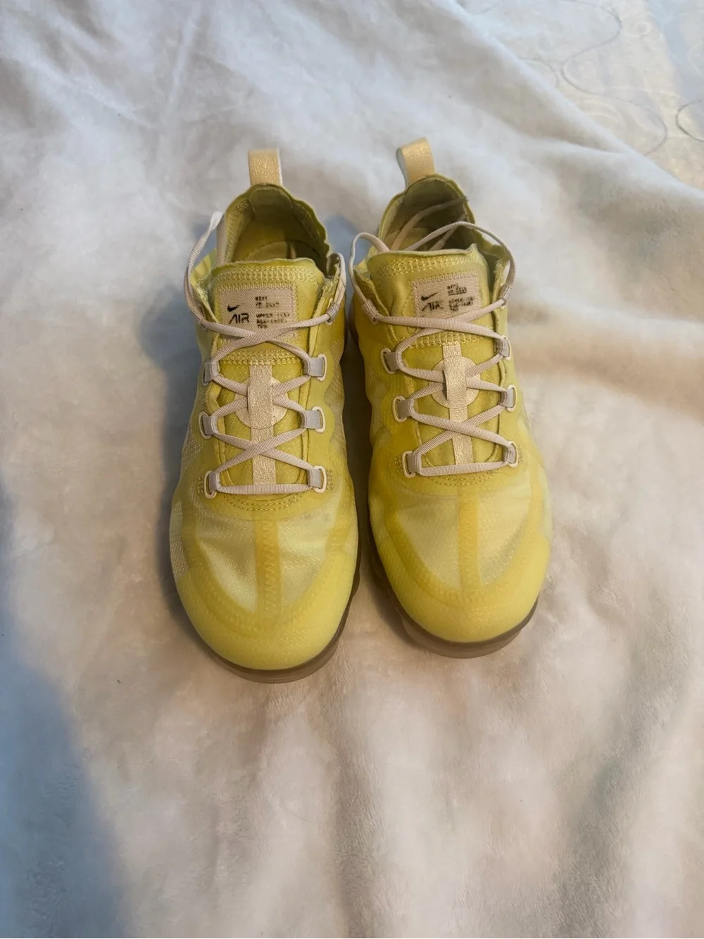 Nike women Yellow and Cream VaporMax Sneakers